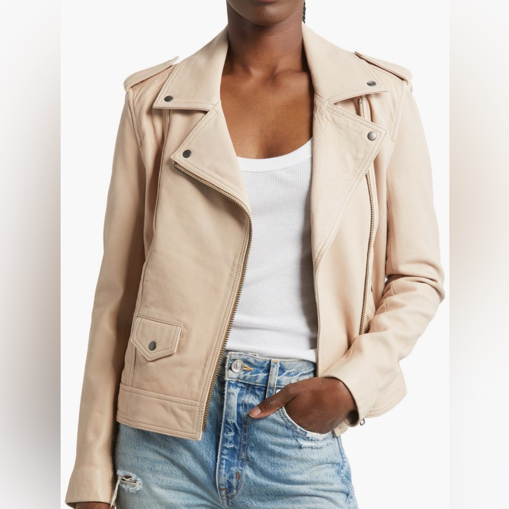 Treasure & Bond Tan Leather Jacket